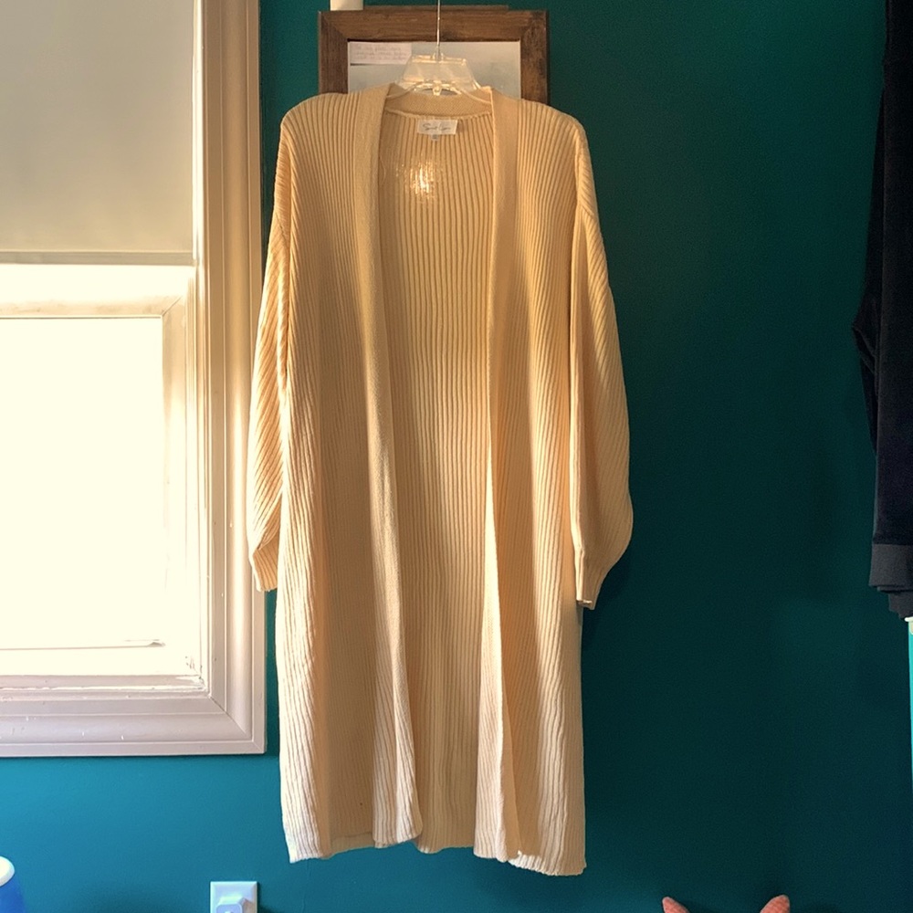 Sweet Lemon cream colored Duster Sweater